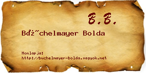 Büchelmayer Bolda névjegykártya